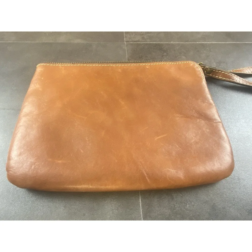 Patricia Nash Brown Leather Wristlet
